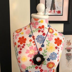 Cow horn flower necklace